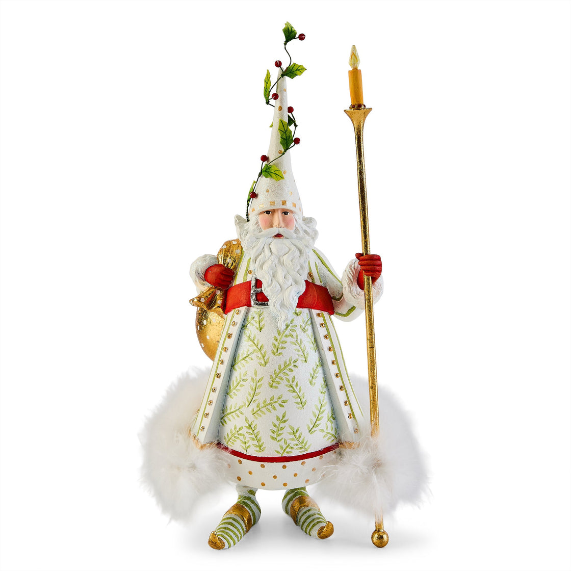 Patience Brewster Dash Away Candlelight Santa Figure