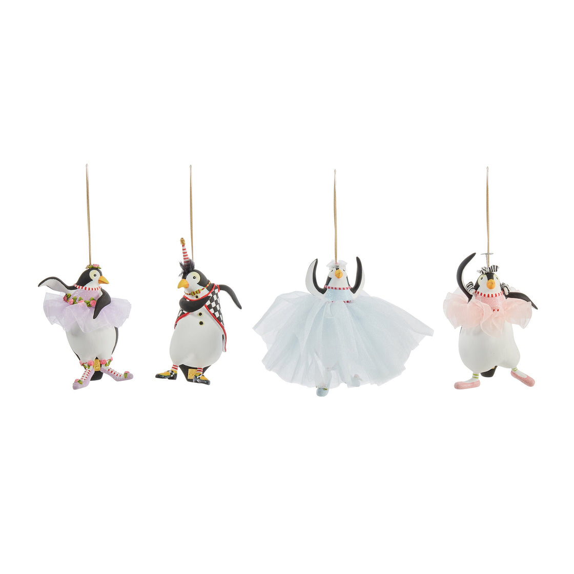Patience Brewster Penguins En Pointe Ornaments
