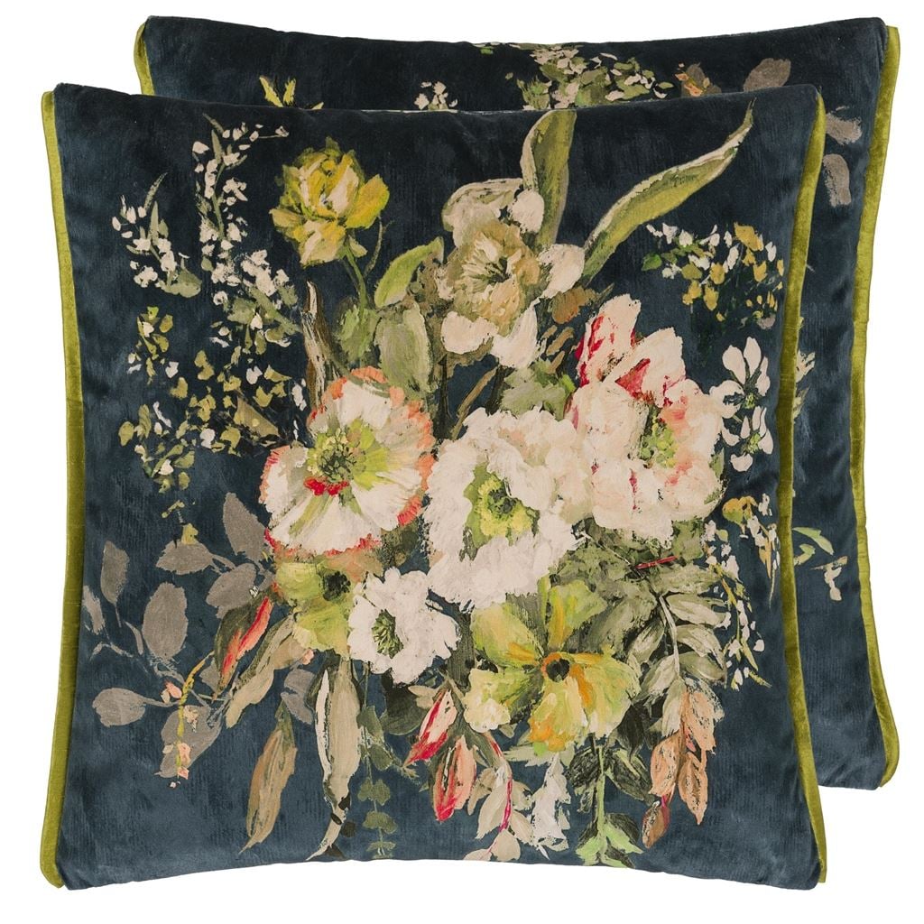 Margaretta Velours Noir Cushion 1