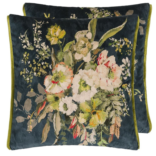 Margaretta Velours Noir Cushion 1