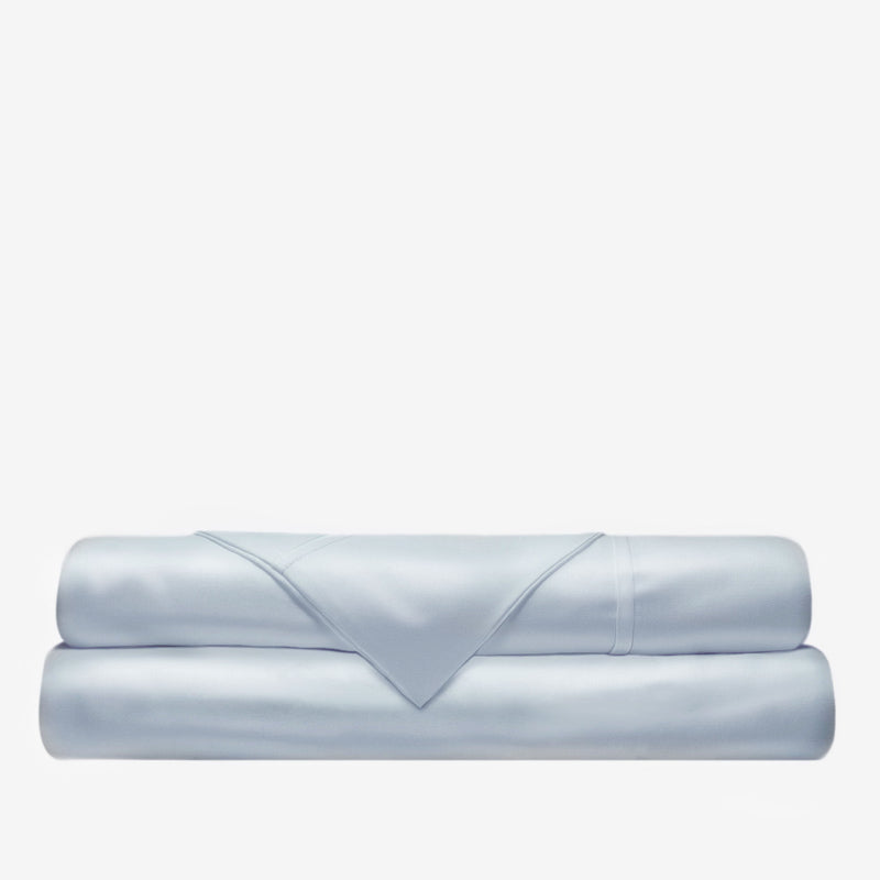 Capri Alice Blue sateen folded sheets