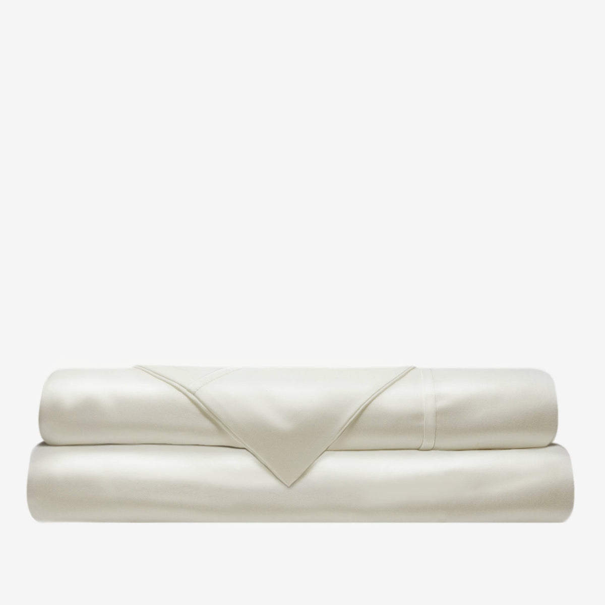 Capri Cream sateen folded sheets