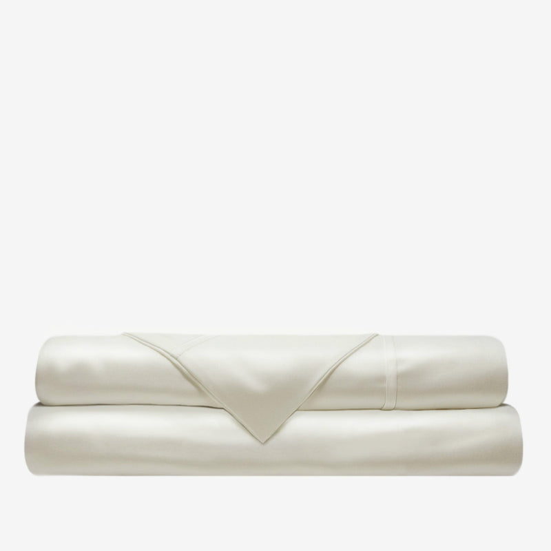 Capri Cream sateen folded sheets