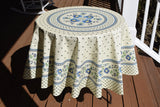 Round French Coated Tablecloths Le Cluny