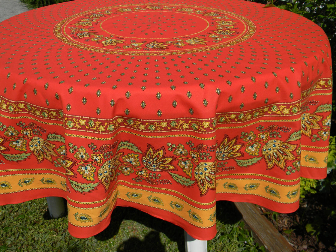 Round French Coated Tablecloths Le Cluny