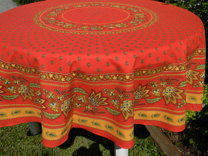 Round French Coated Tablecloths Le Cluny