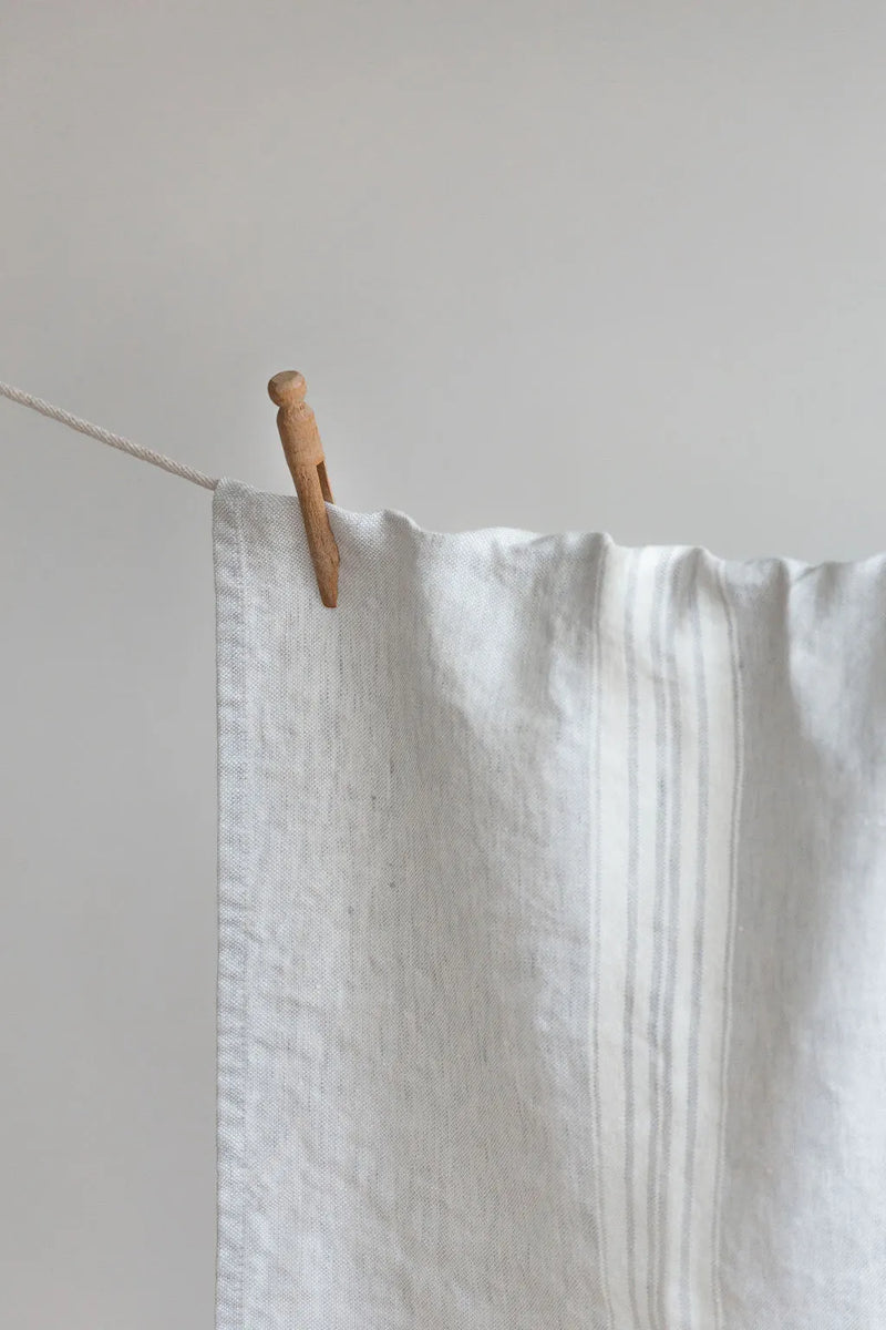 Maison Tea Towels Grey with White Stripes (1)