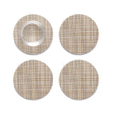 Chilewich Coasters — Linen Mini Basketweave
