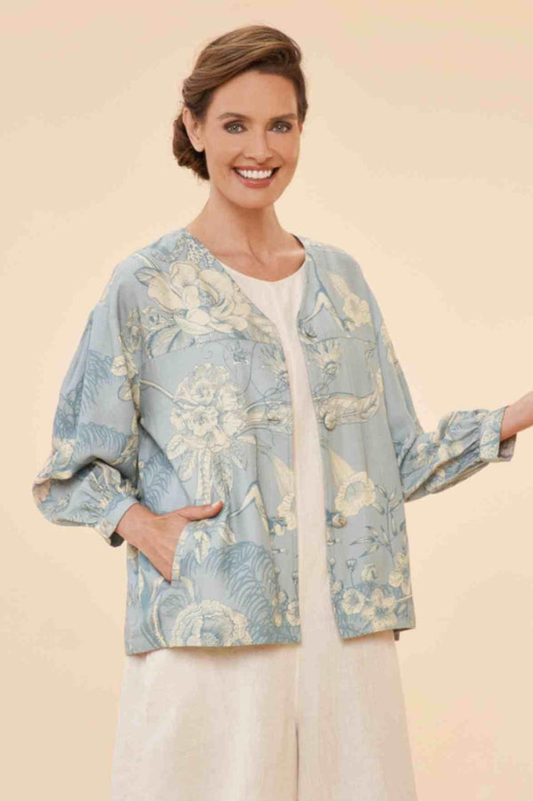 Powder Toile Puffed Sleeve Jacket