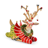 Patience Brewster Dash Away Prancer Sitting Reindeer Figure