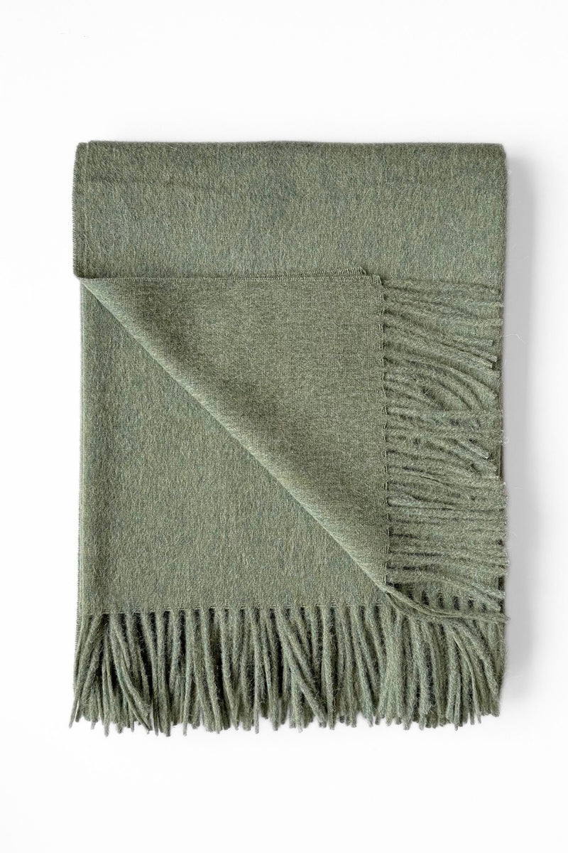 Alpaca Merino Wool Throws - Alpina Moss