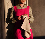 Cuisine Linen Apron Caliente Red