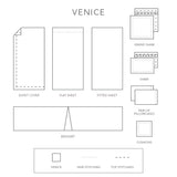 Venice Percale size guide