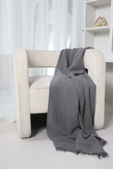 [from linenway.com] Hampton and Cabana Linen Throws - Charcoal