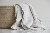 [from linenway.com] Hampton and Cabana Linen Throws - Pale Grey