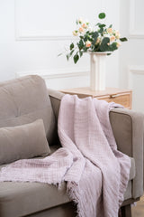 [from linenway.com] Hampton and Cabana Linen Throws - Lilac Ash