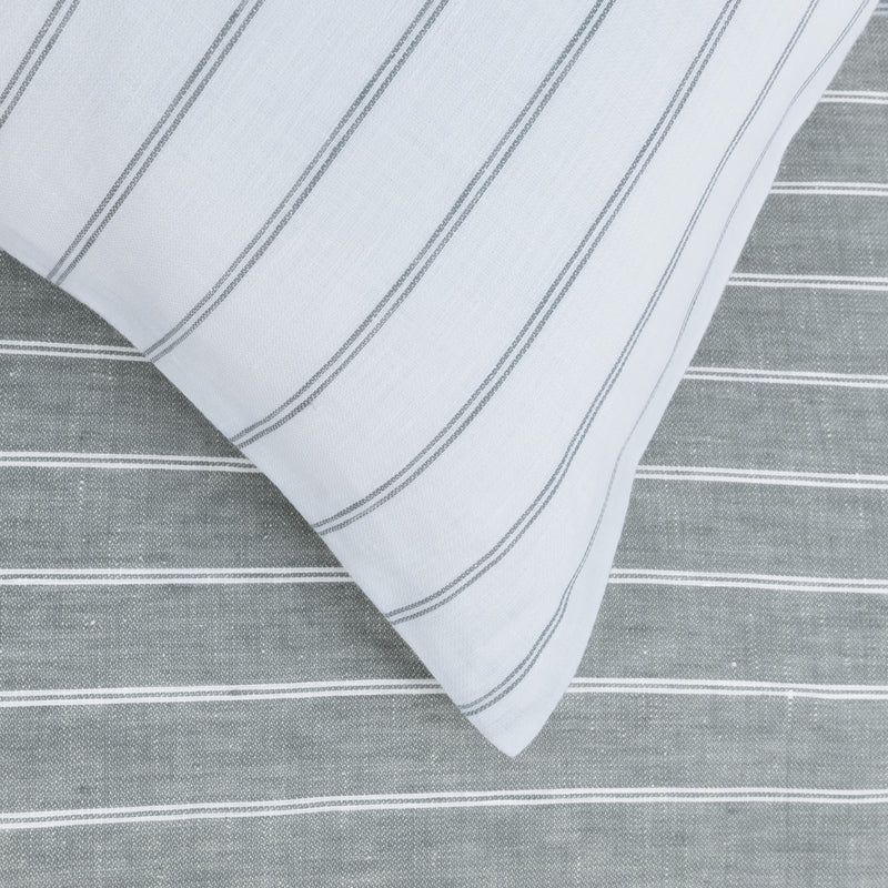 Linea Linen Jacquard Shams S 2 Shale/chalk Detail 4