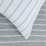 [from stgeneve.com] Linea Linen Jaquard Duvet Covers Shale/chalk — Detail 4