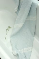 [from linenway.com] Maison Bath Towels - Mineral Blue + Sheet
