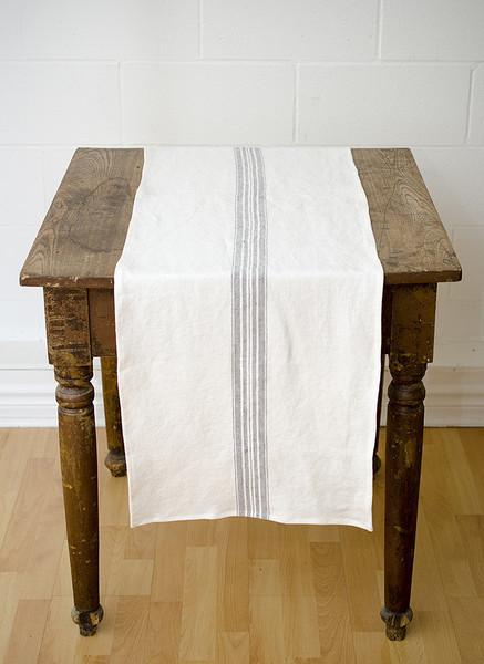 [from linenway.com] Maison Linen Runner - Charcoal