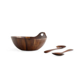 Nambé Acacia Wood Salad Bowls W Servers