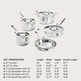 All-Clad D5 10 Piece Set Polished