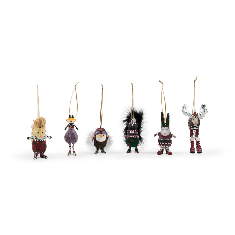 Patience Brewster Mooseltoe Mini Ornaments, Set of 6