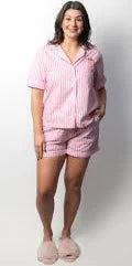 Pink stripe pyjamas and nightshirts