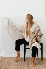 [from linenway.com] Salina Double Sided Linen Throw