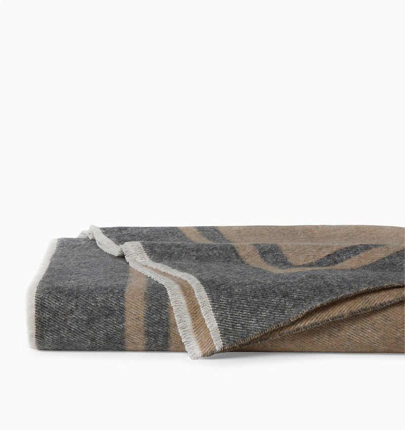 Sferra Viletta throw in grey and beige