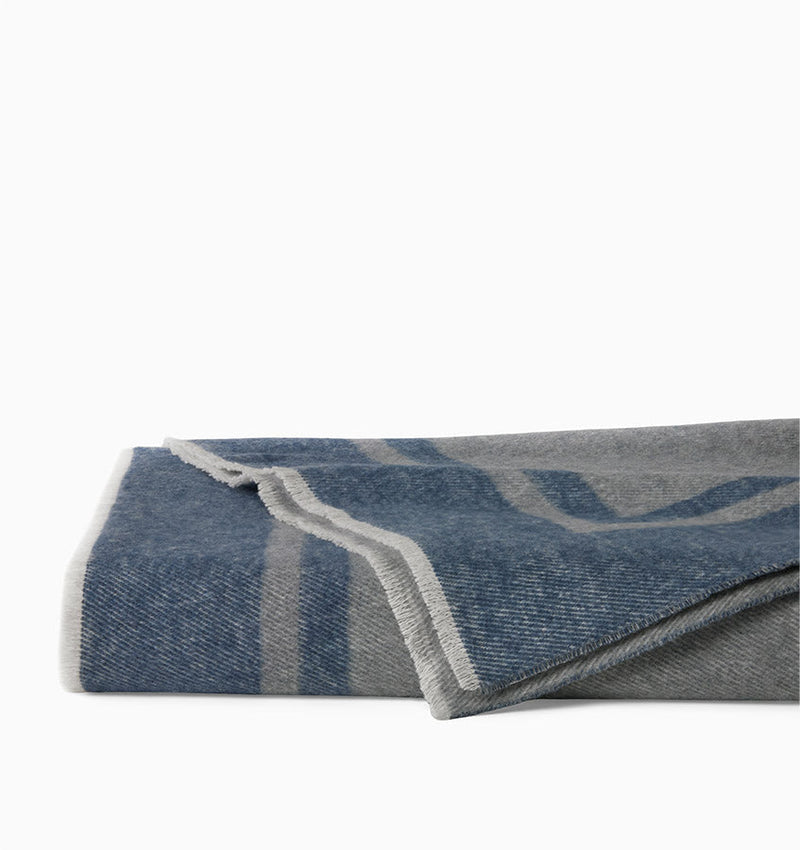 Sferra Viletta throw in navy and lunar