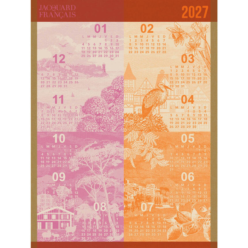 Le Jacquard Francais Calendar teatowel