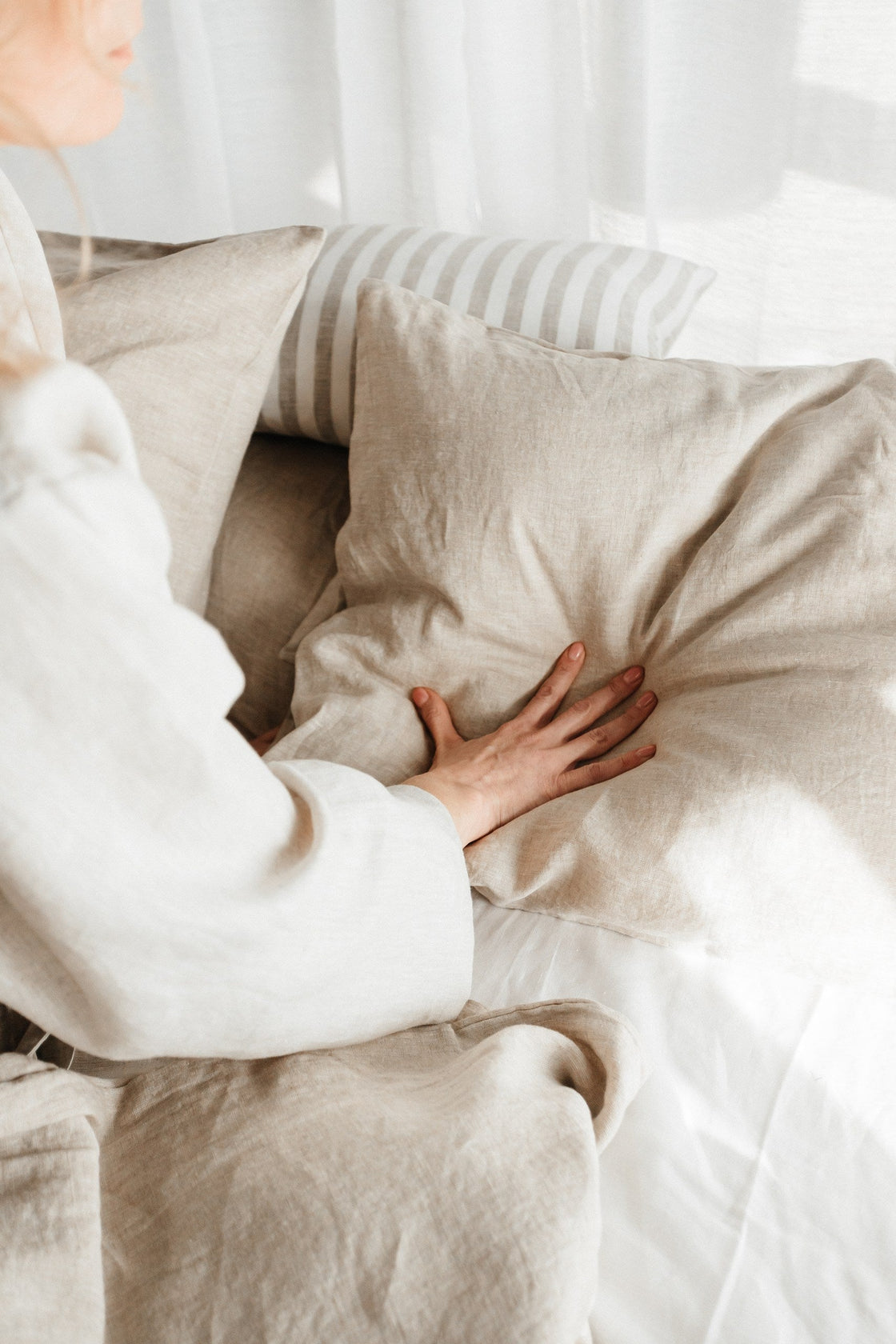 [from linenway.com] Trieste Linen King Duvet Cover - Natural Duvet Cover Set