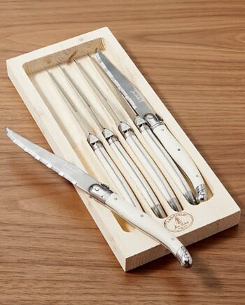 Laguiole steak knives in block