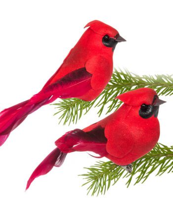 Red Cardinal Bird Clip 3.5"