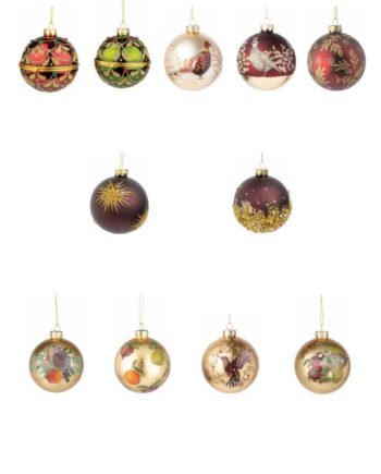 Glass ball with gold foil hummingbird