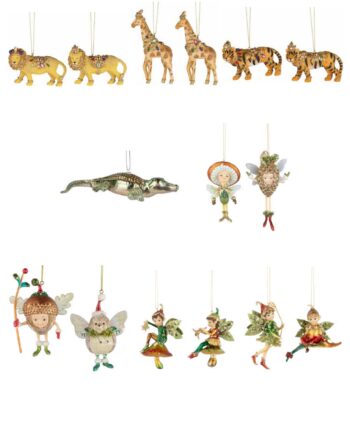 Lion ornament gold resin with gems