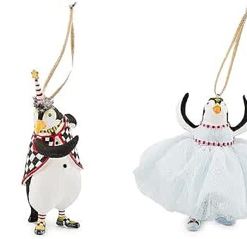 Penguins en pointe mini ornaments